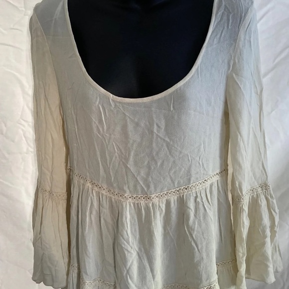 Liberty Love Tops - Liberty Love  brand Cream Boho style top Small